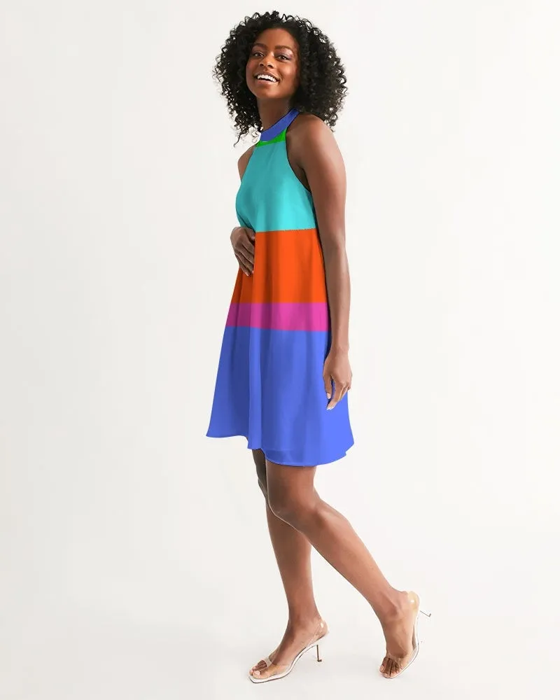 Bahama Colorblock Halter Dress