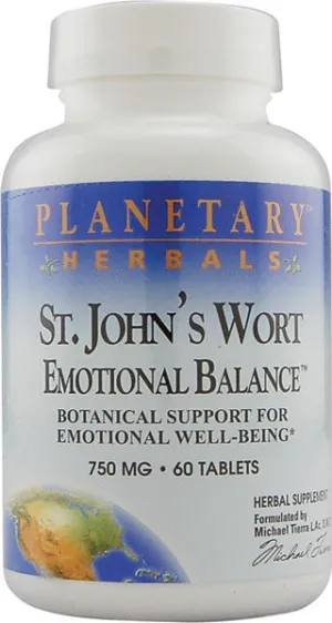 PLANETARY HERBALS - St. Johns Wort Emotional Balance 750 mg - 60 Tablets